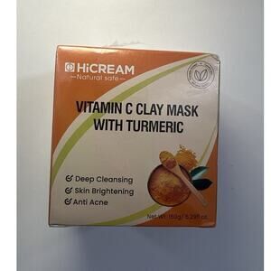 Turmeric Vitamin C Clay Mask, Vitamin C Clay Facial Mask with Kaolin Clay New